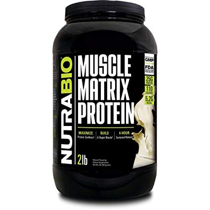 NutraBio Muscle Matrix - Whey Protein Blend (Vanilla, 2 Pounds)