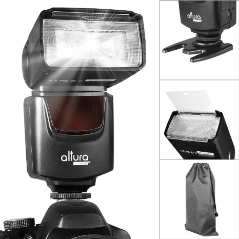 Altura Photo Speedlite Flash (AP-UNV1) for Canon Nikon Panasonic Olympus Fujifilm Pentax Leica and any Digital Camera with a Standard Hot Shoe Mount