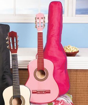 Kids Wood Guitar WCase-Pink