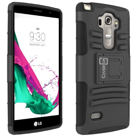 LG G Vista 2 Case CoverON Explorer Series Tough Hybrid Armor Belt Clip Hard Phone Cover For LG G Vista 2 2015 Holster Case - Black