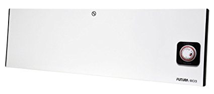 Futura Eco 1500W Electric Panel Heater Radiator, Modern Super Slim Flat Sided Design, Wall Mounted or Free Standing with Thermostat & 24hr Timer