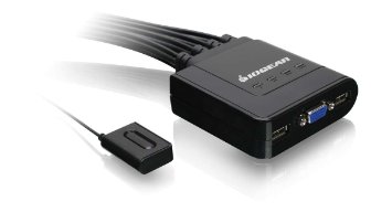IOGEAR 4-Port USB Cable KVM Switch GCS24U Black