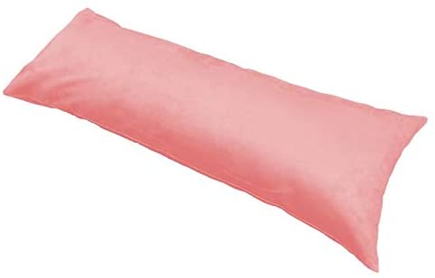 MoonRest Classic Microsuede Body Pillow Pillowcase - Ultra-Soft Plush - Hidden Zipper 20 X 54 Inch - Pink