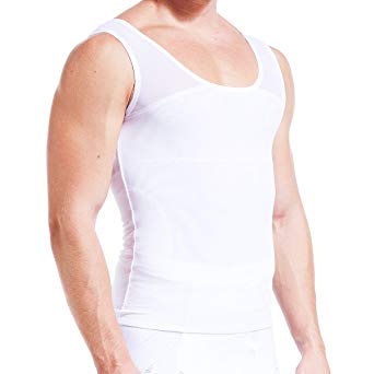 HOTER Slim Men's Compression Shirt to Hide Gynecomastia Moobs Chest Slimming Body Shaper Undershirt