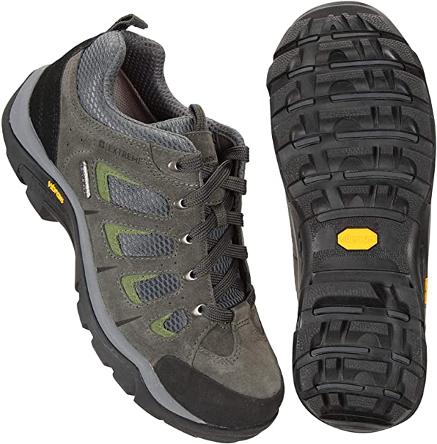 Mountain Warehouse Field Mens Waterproof Shoes - Vibram Sole Walking Shoes, Suede & Mesh Upper Hiking Shoes, Quick Drying Rain Shoes - for All Season Running, Travelling