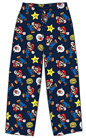 Nintendo Mens Super Mario Toad Brigade Lounge Pajama Pants Sleepwear