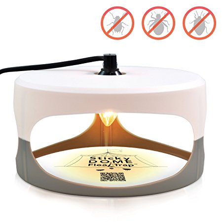 Aspectek - Most Favored - Trapest Sticky Dome Flea Bed Bug Trap with 2 Glue Discs. Odorless Non-poisonous and Natural Flea Killer Trap Pad, Family, Children and Pets Friendly, Best Pest Control