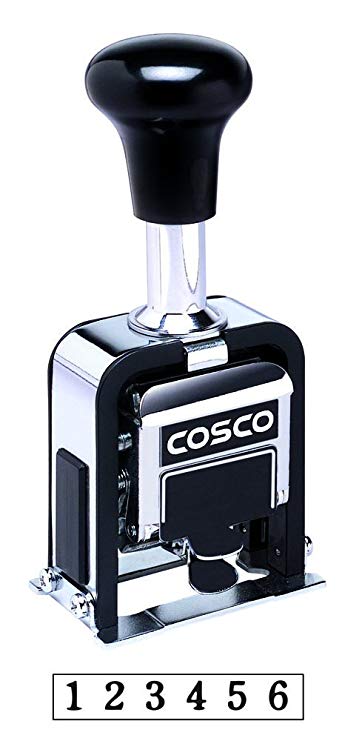 Cosco Automatic Numbering Machine, 6-Digits, 8 Modes, Black Ink (026138)