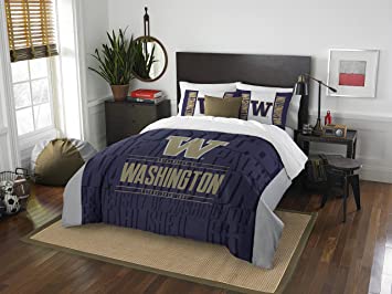 The Northwest Company Officially Licensed NCAA Modern Take Full/Queen Comforter and 2 Sham Set