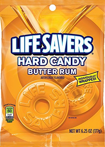 LifeSavers Candy, Individually Wrapped, Butter Rum 6.25 oz (pack of 3)