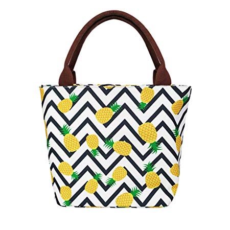 Pineapple Lunch Bag for Women Insulated Lunchbox Cooler Bag Lunch Tote Bag for Work/Beach/Office/Picnic