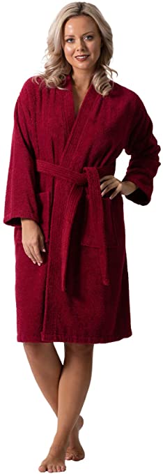 Luxurious Turkish Terry Kimono Collar Super-Soft Terry Absorbent Bathrobes for Women