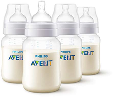 Philips Avent Anti-Colic Baby Bottles Clear, 9oz 4 Piece