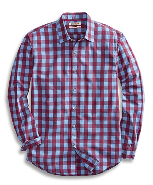 Goodthreads Men's Standard-Fit Long-Sleeve Large-Scale Check Shirt