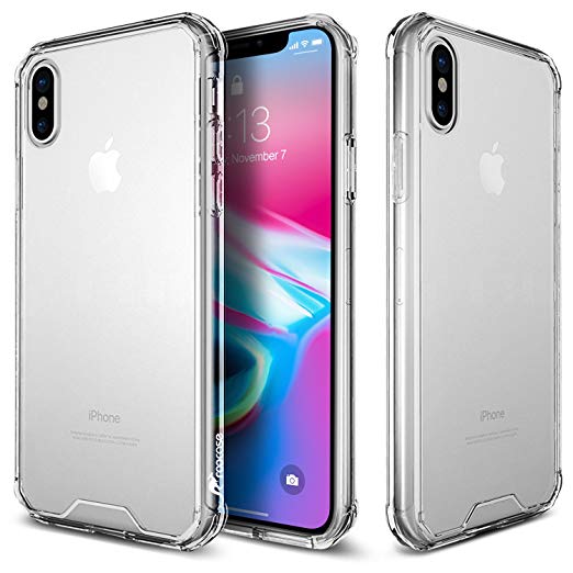 rooCASE iPhone Xs Case, iPhone X Case, Plexis Ultra Slim and Lightweight TPU PC Cover Designed for Apple iPhone Xs (2018) / iPhone X (2017), Clear