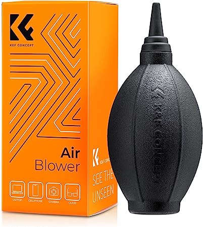 K&F Concept Air Blower, Dust Cleaner, Dust Blower, Lens Blower, Air Blaster for Digital, DSLR, SLR Cameras, Camera Lenses and Sensitive Electronics, Clean Duster, Lens Cleaner - Black