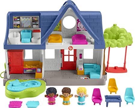 Fisher-Price Little People Friends Together Play House, electronic playset with Smart Stages learning content for toddlers and preschool kids