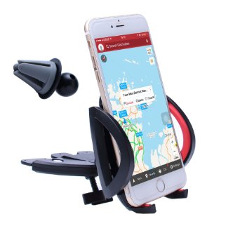 Car Mount,Gright® Universal 360°Swivel CD Slot Air Vent Car Mount Holder Cradle with A Quick Release Button for for Iphone 6S/6/5S/5C/5,6/6SPlus,Samsung Galaxy S7/S6,Other Smartphones&GPS