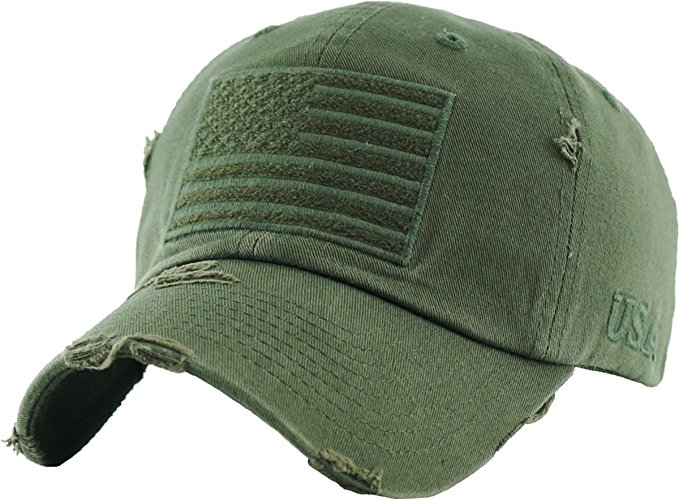 KBETHOS Tactical Operator Collection with USA Flag Patch US Army Military Cap Fashion Trucker Twill Mesh