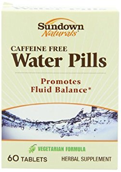 Sundown Naturals Natural Water Pills Herbal Supplement Tablets, 60-Count Package (Pack of 4)