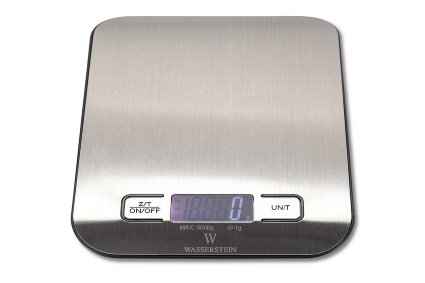 Classic 11lb/5kg Digital Multifunction Stainless Steel Kitchen Food Scale by Wasserstein
