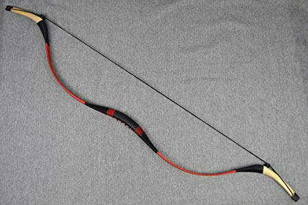 AC Traditional Mongolian Handmade Ambidextrous Red Recurve Bow Archery Bow for Huntting 20-70LBS