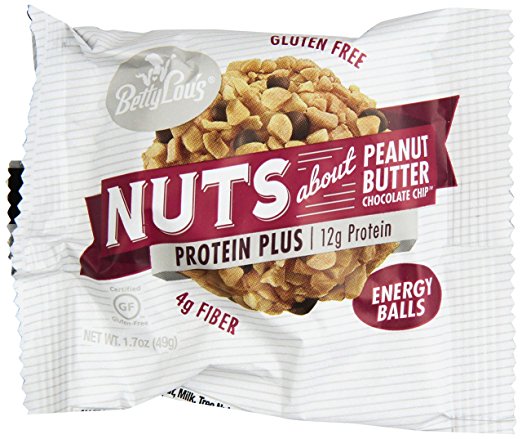 Betty Lou's Protein Plus Peanut Butter Choc. Chip 1.7oz Protein Balls - 12 Count Box