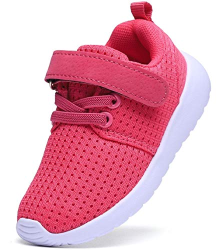 DADAWEN Boy's Girl's Casual Light Weight Breathable Strap Sneakers Running Shoe