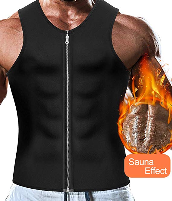 Men Sweat Vest Neoprene Sauna Slimming Tank Top Weight Loss Waist Trainer Shirt