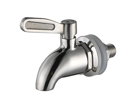 Stainless Works SSS012 Stainless Steel Beverage Dispenser Replacement Spigot(Polished Finish) fits 12mm opening