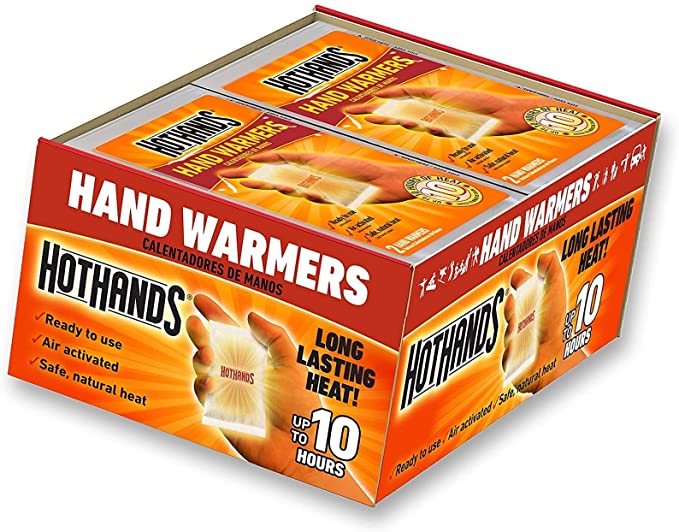 Long Lasting Safe Natural Odorless Air Activated Hand Warmers (40 Pair), Up to 10 Hours of Heat