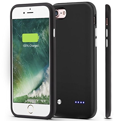 iPhone 7 Battery Case,Sgrice Ultra Slim Portable Charger for iPhone 7 (4.7 inch), 3000mAh Rechargeable Extended Battery Case Charging Case juice pack Battery Pack-black
