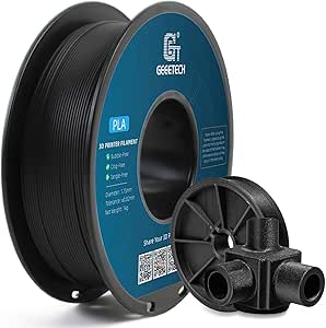 Geeetech Carbon Fiber 3D Printer Filament,High Hardness & High-Strength Black PLA Carbon Fiber Filament 1.75mm,1kg(2.2lbs) Spool,Dimensional Accuracy  /- 0.02 mm…