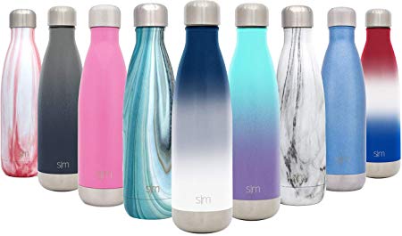 Simple Modern Wave Water Bottle - Vacuum Insulated Double-Walled 18/8 Stainless Steel Flask Travel Mug
