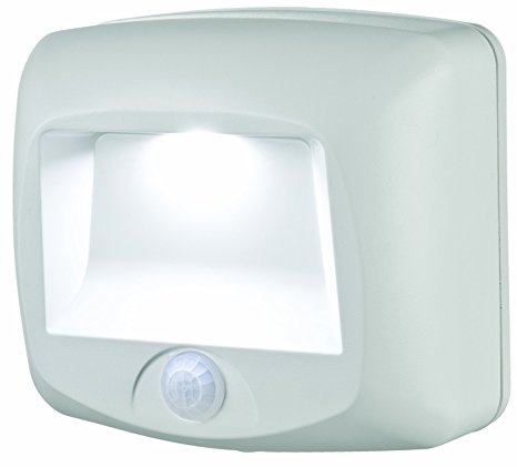 Mr. Beams MB530 Wireless Battery-Operated Indoor/Outdoor Motion-Sensing LED Step Light, White