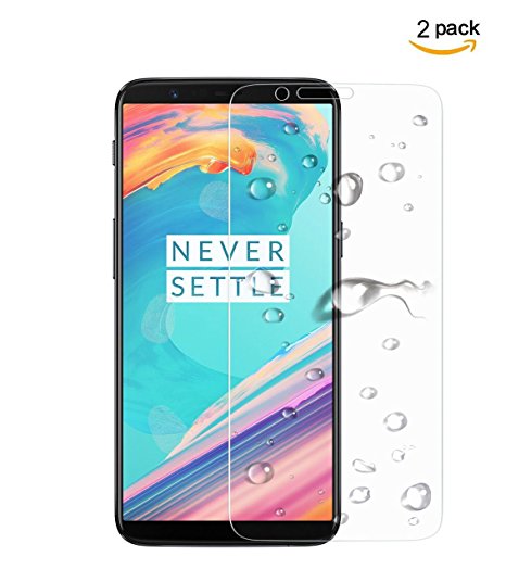 LEDitBe OnePlus 5T Screen Protector, HD Tempered Glass Screen Protector Film Shiled Guard for 2Pack 9H Hardness Bubble-Free [0.33mm, 2.5D]