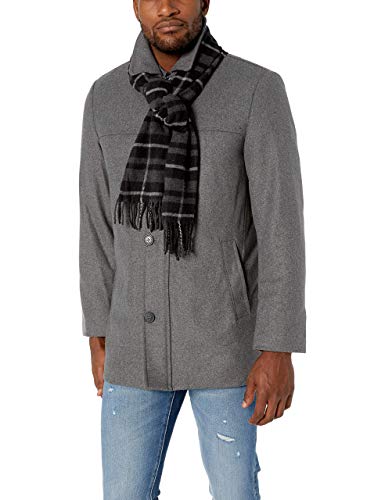 Dockers Men's Weston Wool Blend Car Coat with Scarf (Standard & Big-Tall Sizes)