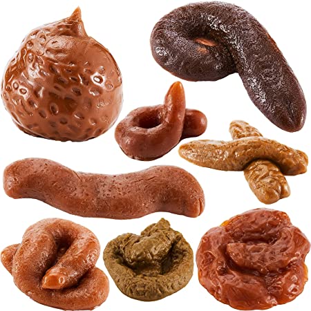 Boao 8 Pieces Fake Poop Realistic Fake Turd Novelty Floating Fake Poop Toys for April Fools' Day Prank, 8 Different Shapes (Disgusting Shape)