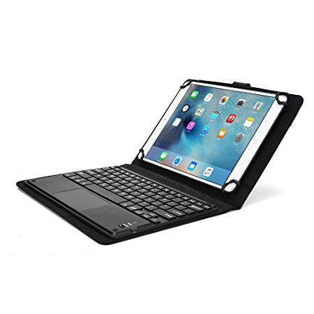 Samsung Galaxy Tab S2 9.7 keyboard case, COOPER TOUCHPAD EXECUTIVE 2-in-1 Wireless Bluetooth Keyboard Mouse Leather Travel Cases Cover Holder Folio Portfolio   Stand SM-T810 815 (Black)