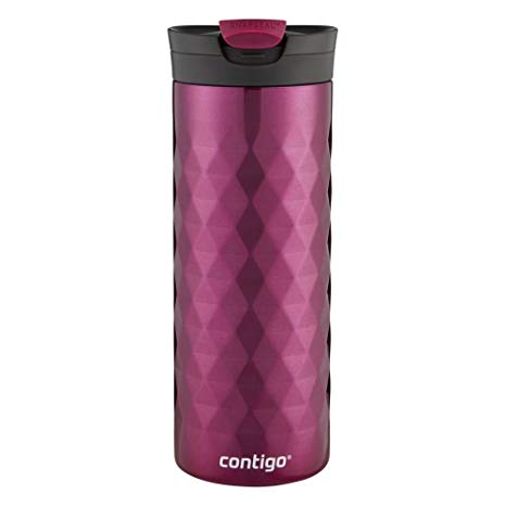 Contigo Snapseal Kenton Very Berry Vacuum-Insulated Stainless Steel Travel Mug, 20 oz, Pink