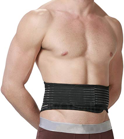 Neotech Care Magnetic Heat Lower Back Brace - Self Heating Lumbar Support Belt - Tourmaline   Magnets Fabric - Waist/Pain Relief (Beige, M)