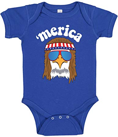 Panoware Funny Baby Boy 4th of July Bodysuit | Merica Eagle America
