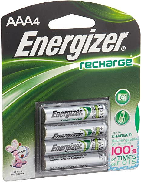 Energizer AAA Battery, Rechargeable, 4 ct