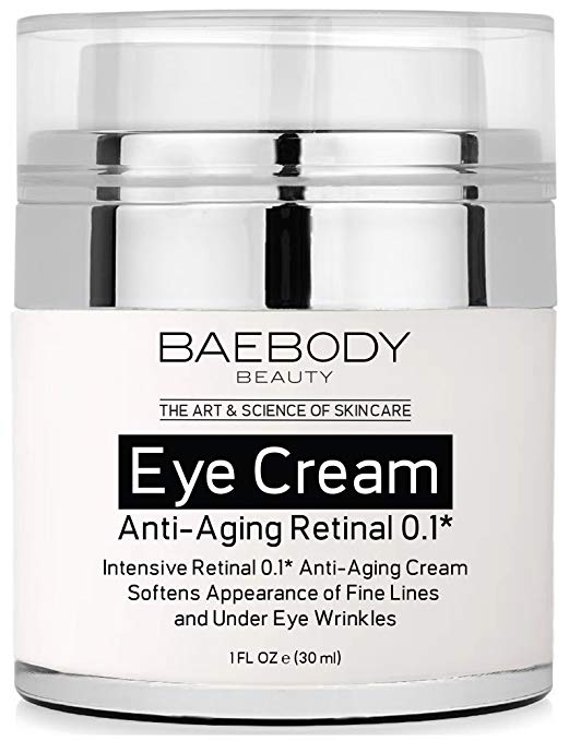 Baebody Eye Cream Retinal 0.1 for Fine Lines, Wrinkles, Dark Circles, and Bags - Intensive Anti-Aging Cream for Under and Around Eyes - 1 fl oz
