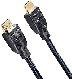 Amazon Basics High-Speed HDMI Cable (18Gbps, 4K/60Hz) - 0.91m, Nylon-Braided