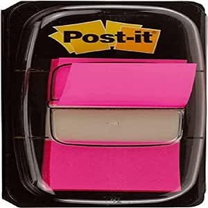 Post-it Index Medium Plastic Dispenser - Bright Pink/Bright Blue (Pack of 50)