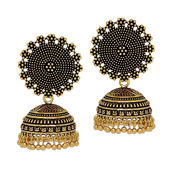 Jaipur Mart Jhumki Earrings for Women (Golden)(GSE247GLD)
