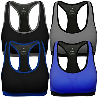 Mirity Women Racerback Sports Bras - Medium Impact Workout Gym Activewear Bra