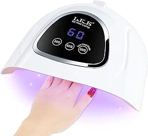 UV Light for Gel Nails,LKE Nail Dryer UV Nail Lamp Nail Light 72W for Gel Nail Polish Kit UV Light with 3Timer and Sensor Professional for Solon and Nail DIY in Home Use White