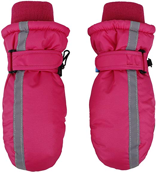 SimpliKids Kid's Thinsulate Insulated Water Snow Resistant Winter Ski Mitten Gloves